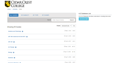 Desktop Screenshot of libguides.cedarcrest.edu