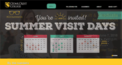 Desktop Screenshot of cedarcrest.edu