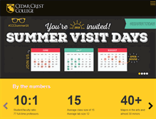 Tablet Screenshot of cedarcrest.edu